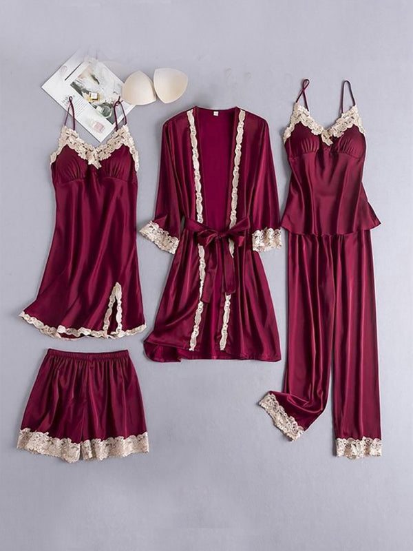 Womens Pajamas Five Pieces Set SIZE S-2XL