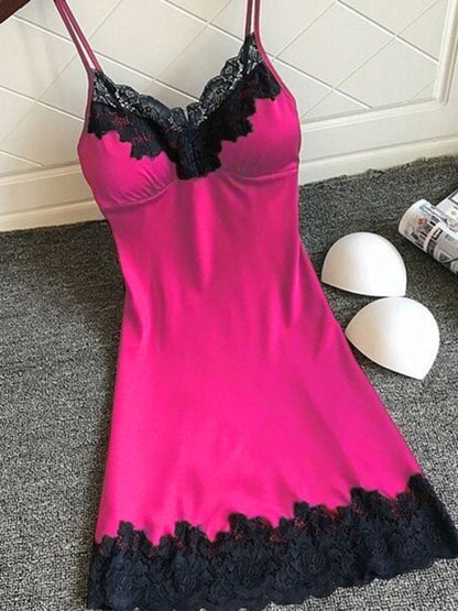Womens Nightie Lace Camisole Nightdress SIZE S-2XL