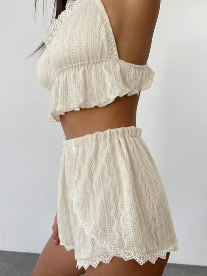 Womens Nightie Lace Two Piece Set SIZE S-XL