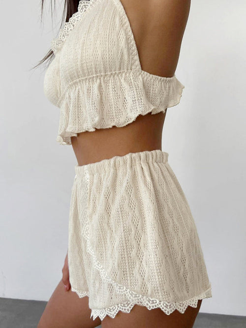 Womens Nightie Lace Two Piece Set SIZE S-XL
